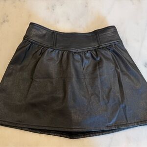 Abercrombie Black Leather Skirt